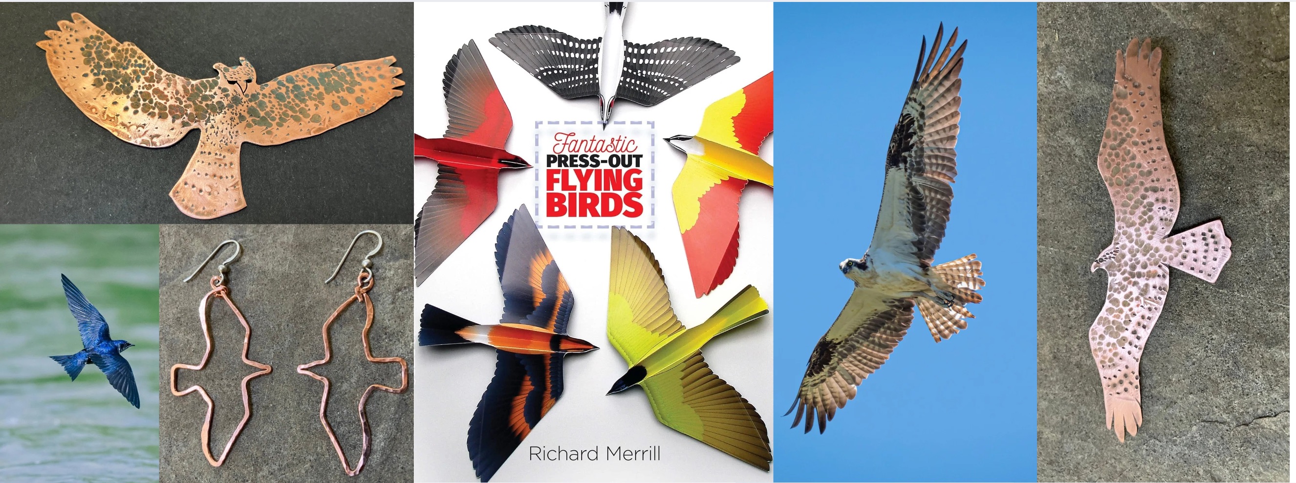 a row of birds and bird jewelry images